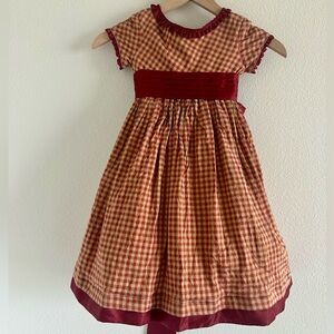 Bolime Charming Red Checkered Dress Size 3